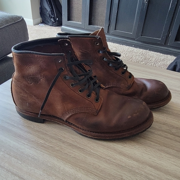 Red Wing Shoes Beckman 4579 Gaucho Genuine Leather Men Size 10 Laced Ankle Boots - Picture 1 of 11